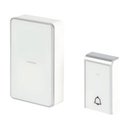 Звонок дверной беспроводной/ Звонок дверной беспроводной LED подсветка IP44 150 м белый 38 мелодий C103W