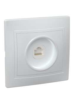 Розетка/ KVARTA Розетка 1-местная компьютерная RJ-45 кат.5е РК10-КБ белый GENERICA