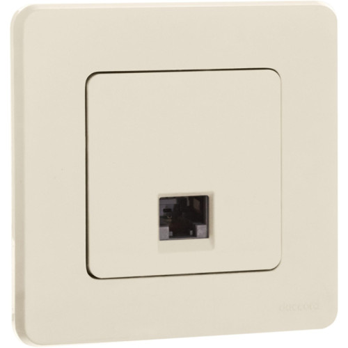 Розетка компьютерная/ Розетка компьютерная RJ-45 категория 6 UTP слоновая кость INSPIRIA