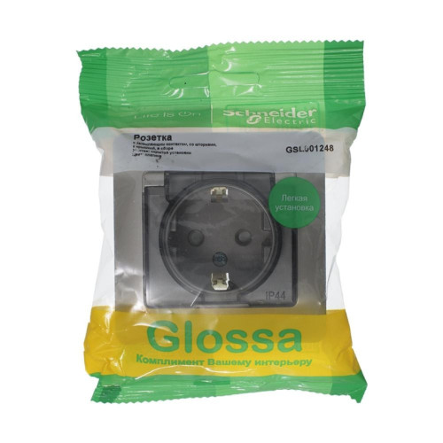GLOSSA розетка с заземлением со шторками с крышкой в сборе IP44 платина GLOSSA розетка с заземлением со шторками с крышкой в сборе IP44 платина