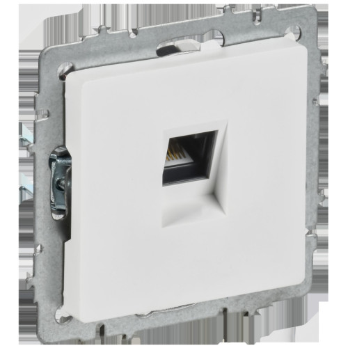Розетка компьютерная/ BRITE Розетка компьютерная RJ-45 кат.6 РК11-БрАБ арктический белый
