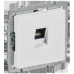 Розетка компьютерная/ BRITE Розетка компьютерная RJ-45 кат.6 РК11-БрАБ арктический белый