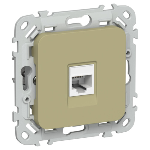 Розетка компьютерная/ FLITE Розетка компьютерная RJ-45 категория 5Е UTP РК5е-1-0-ФлО оливковый
