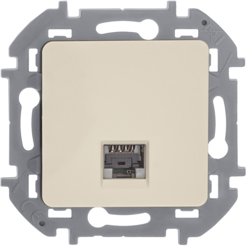 Розетка компьютерная/ Розетка компьютерная RJ-45 категория 5Е UTP слоновая кость INSPIRIA Розетка компьютерная/ Розетка компьютерная RJ-45 категория 5Е UTP слоновая кость INSPIRIA