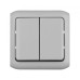 Выключатель Legrand Quteo 2кл. IP44 серый (782332)