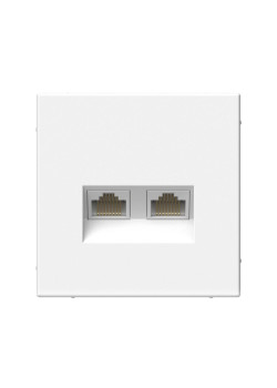 Розетка двойная компьютерная/ ARTGALLERY розетка двойная компьютерная RJ45+RJ45, кат.6А, механизм, белый