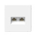 Розетка двойная компьютерная/ ARTGALLERY розетка двойная компьютерная RJ45+RJ45, кат.6А, механизм, белый