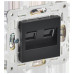 Розетка компьютерная двойная/ SKANDY Розетка компьютерная двойная RJ-45 кат.5E SK-K03Bl черный