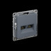 Розетка/ Розетка ATLASDESIGN двойная компьютерная RJ45+RJ45 категория 5E механизм грифель