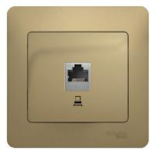 Розетка компьютерная/ GLOSSA розетка компьютерная RJ45 категория 5е в рамку титан