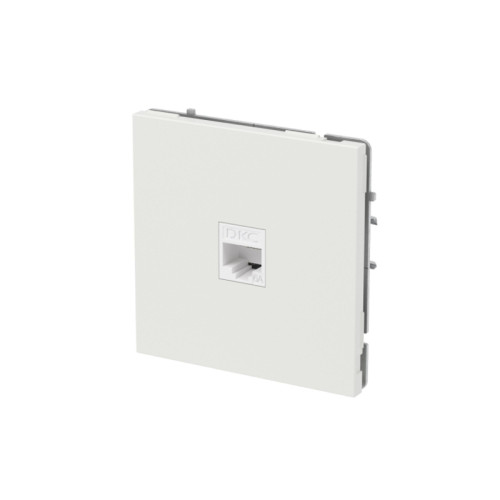 Компьютерная розетка/ Компьютерная розетка RJ-45 без шторки, кат.6А одинарная,KANT, белый песок