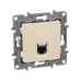 Розетка компьютерная/ Розетка компьютерная RJ-45 категория 5Е UTP слоновая кость ETIKA