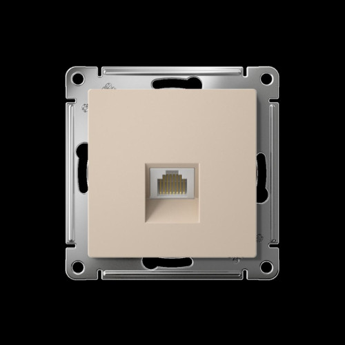 Розетка компьютерная/ ATLASDESIGN розетка компьютерная RJ45, кат. 5Е, механизм, песочный