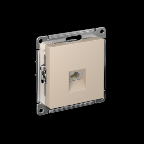 Розетка компьютерная/ ATLASDESIGN розетка компьютерная RJ45, кат. 5Е, механизм, песочный