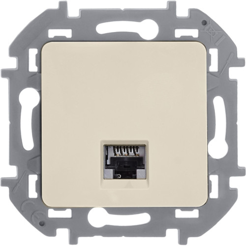 Розетка компьютерная/ Розетка компьютерная RJ-45 категория 6 UTP слоновая кость INSPIRIA