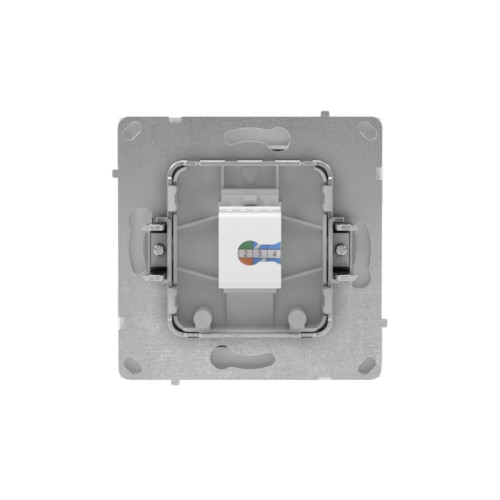 Компьютерная розетка/ Компьютерная розетка RJ-45 без шторки, кат.6А одинарная,KANT, белая магнолия