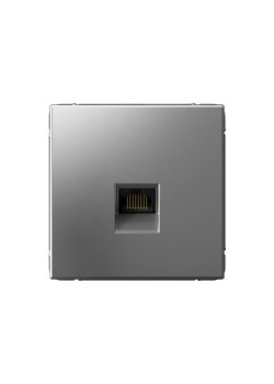 розетка компьютерная/ ARTGALLERY розетка компьютерная RJ45, кат. 6A, механизм, сталь