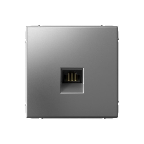 розетка компьютерная/ ARTGALLERY розетка компьютерная RJ45, кат. 6A, механизм, сталь