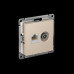 ATLASDESIGN РОЗЕТКА двойная ТВ + компьютерная RJ45 кат. 5e, механизм, ПЕСОЧНЫЙ ATLASDESIGN РОЗЕТКА двойная ТВ + компьютерная RJ45 кат. 5e, механизм, ПЕСОЧНЫЙ