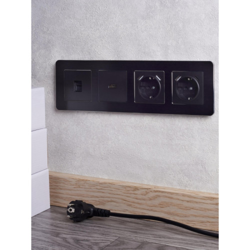 Розетка/ BRITE розетка HDMI РHDMI-0-БрЧ черный