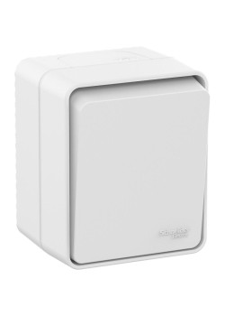 Выключатель/ AtlasDesign Profi54 выключатель одноклавишный IP54 10 АХ, белый, Россия