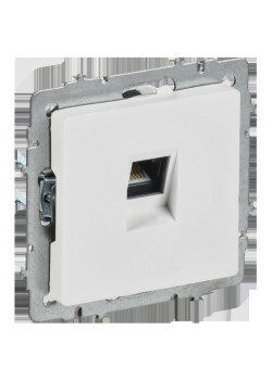 Розетка компьютерная/ BRITE Розетка компьютерная RJ-45 кат.5E РК10-БрАБ арктический белый