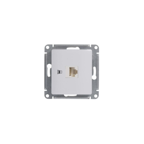 Розетка компьютерная/ GLOSSA розетка компьютерная RJ45 категория 5е в рамку белая Розетка компьютерная/ GLOSSA розетка компьютерная RJ45 категория 5е в рамку белая