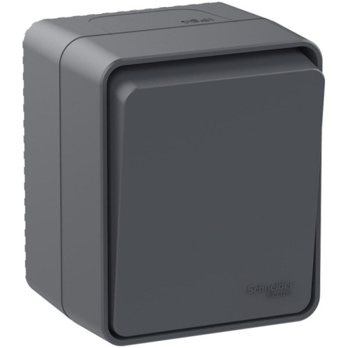 Переключатель/ AtlasDesign Profi54 переключатель одноклавишный IP54 10 АХ, антрацит, Россия
