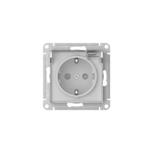 Розетка/ ATLASDESIGN AQUA розетка с заземлением со шторками с прозрачной крышкой ,16А, IP44, быстрозажимные клеммы,белый