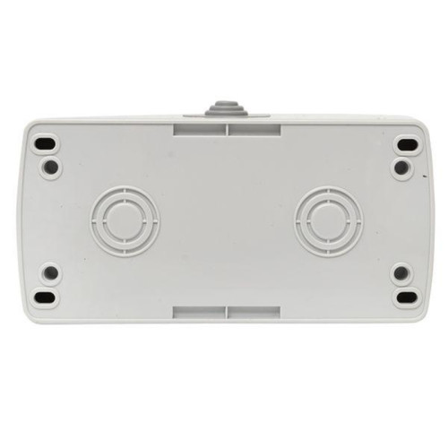 Розетка/ Розетка 2-местная Мурманск 16А с заземлением с крышкой IP54 серый с защитными шторками