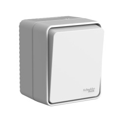 Выключатель/ AtlasDesign PROFI IP54 открытой установки 1-клавишный выключатель 10 АХ, серый