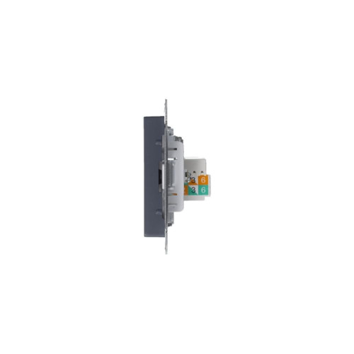 ATLASDESIGN РОЗЕТКА двойная ТВ + компьютерная RJ45, кат. 5Е, ГРИФЕЛЬ