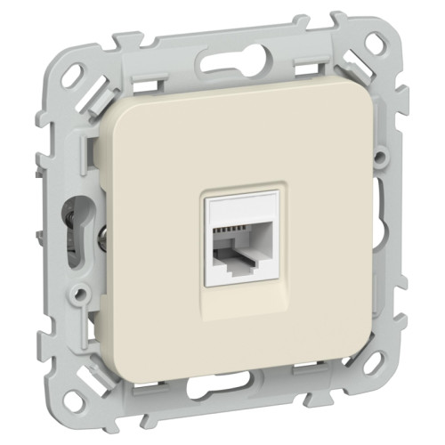 Розетка компьютерная/ FLITE Розетка компьютерная RJ-45 категория 5Е UTP РК5е-1-0-ФлСл сливочный