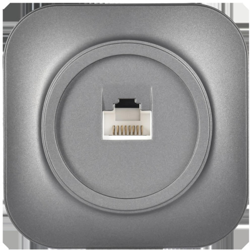 GLORY Розетка для открытой установки компьютерная RJ-45 кат.5E РК10-ХСм сталь матовый GLORY Розетка для открытой установки компьютерная RJ-45 кат.5E РК10-ХСм сталь матовый