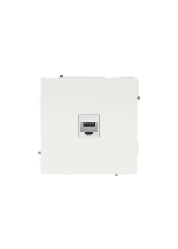 Компьютерная розетка/ Компьютерная розетка RJ-45 без шторки, кат.5е одинарная, KANT, белая магнолия