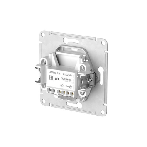 Выключатель/ ATLASDESIGN 1-клавишный выключатель, сх.1, 10АХ, быстрозажимные клеммы, шампань