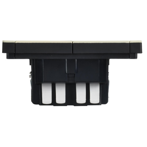 Выключатель/ FORTE&PIANO Выключатель 2-клавишный проходной 10А FP807M металл слоновая кость