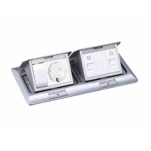 Donel Выдвижной блок 6 (3+3) мод. алюминий (с уст. набором)