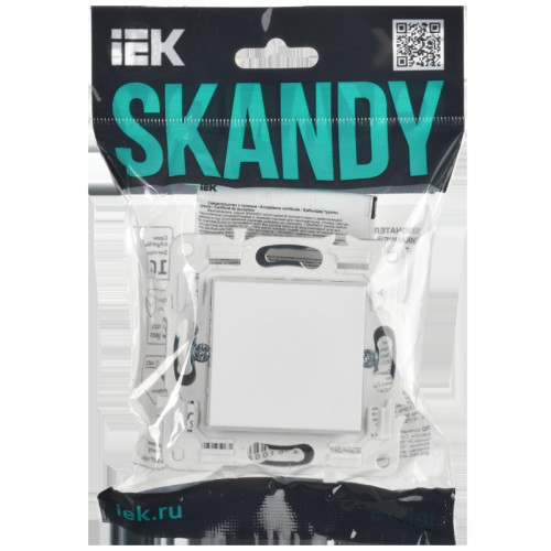 SKANDY Выключатель 1-клавишный проходной 10А SK-V02W арктический белый