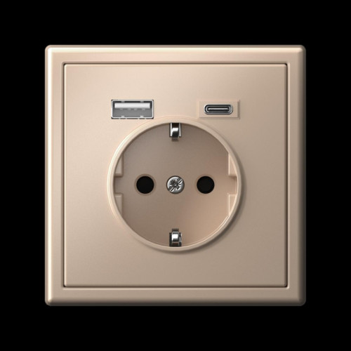 Розетка/ ARTGALLERY розетка 16А с 2 USB A+C, 5В/2,4А/3,0А, 2х5В/1,5А, механизм, песочный