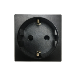 Donel Розетка 2К+З нем.ст., в/заж., с з/ш, черн. (45х45мм), серия (тип) DF6
