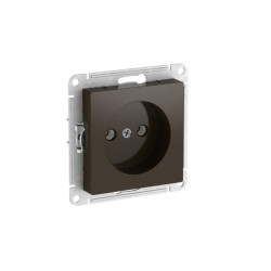 Розетка без заземления без шторок/ ATLASDESIGN розетка без заземления без шторок, 16А, быстрозажимные клеммы, мокко