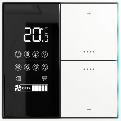 Donel Многофункциональный комнатный  термостат KNX,ЖК-экран, встроенный датчик температуры, полярный белый, Cерия DKNX