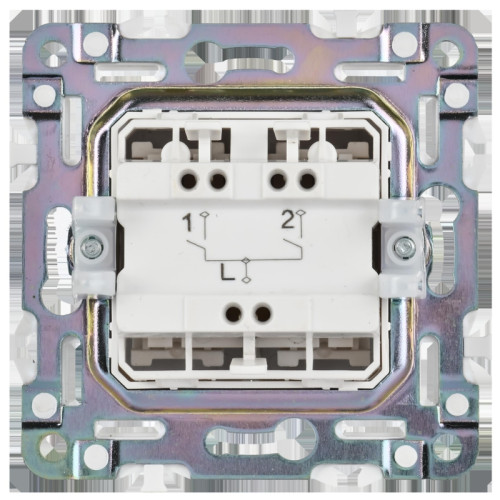 Выключатель/ SKANDY Выключатель 2-клавишный 10А SK-V04Gr серый Выключатель/ SKANDY Выключатель 2-клавишный 10А SK-V04Gr серый