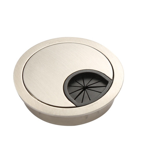 Donel Кабельный громмет диам.80мм (лицевая панель диам.90мм), серебро, цинковый сплав