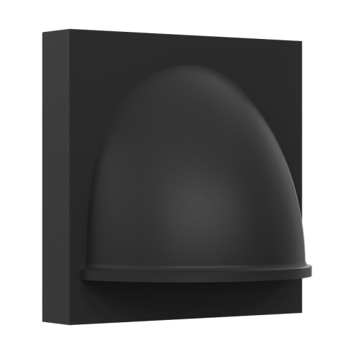 Donel Вывод кабеля 2 мод., черн. (45х45мм)