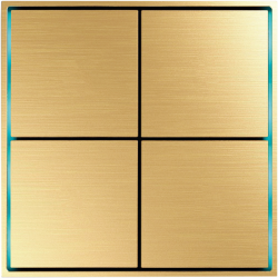 Donel Сенсорный кнопочный модуль KNX, 4/8 группы, глянцевое золото. Серия устройств: DKNX