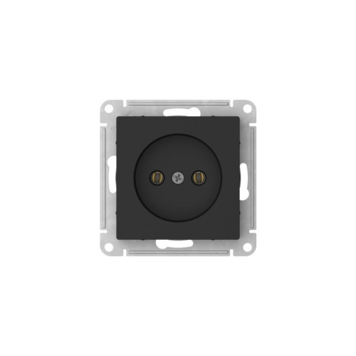 Розетка без заземления без шторок/ ATLASDESIGN розетка без заземления без шторок, 16А, быстрозажимные клеммы, карбон
