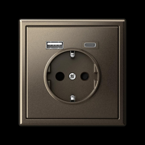 Розетка/ ARTGALLERY розетка 16А с 2 USB A+C, 5В/2,4А/3,0А, 2х5В/1,5А, механизм, мокко Розетка/ ARTGALLERY розетка 16А с 2 USB A+C, 5В/2,4А/3,0А, 2х5В/1,5А, механизм, мокко