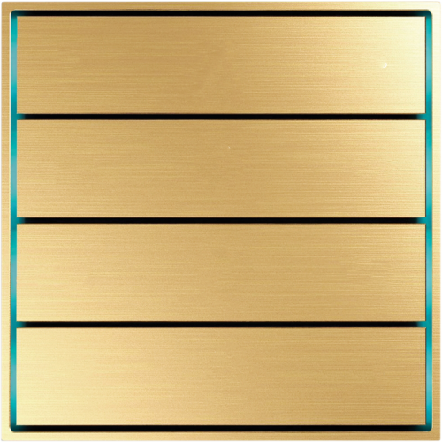 Donel Сенсорный кнопочный модуль KNX, 4 группы, глянцевое золото. Серия устройств: DKNX